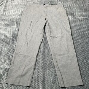 J.Crew Bedford Pants Mens 36x28 Gray 100% Cotton Chino Flat Front Casual F3996